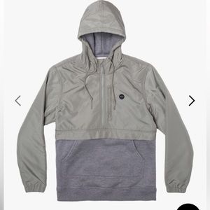 RVCA Cascade 1/4 Zip Fleece Anorak Jacket Medium